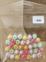 Бусины пластик цветные №40