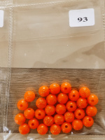 Бусины пластик оранж №93