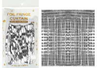 Дождик фольгированный для фотозоны Вечеринка 1*2м серебристый ДЖ-9344