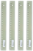 Линейка 20см пластик прозрачная тонированная Л-9292,ЛН-31419