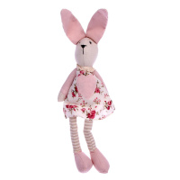 Мягкая игрушка Кролик розовый 18см