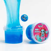 Слайм стекло мяч-прыгун 90гр синий