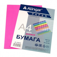 Бумага А4 20 л Розовая неон 70 г/м Alingar