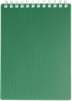 Блокнот А6 80 л Velvet зеленый пластик гребень клетка