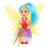 Кукла 10см Фея с крыльями голубые волосы на блистере Тутти 369751