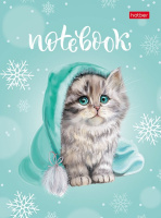 Записная книжка А6 64 л Милый котик клетка/линия 29775