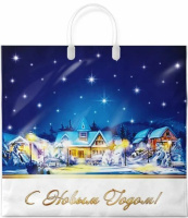 Пакет нг Первый снег 38*35/90 лам пластиковая ручка