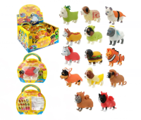 Игрушка антистресс прокачка для собачки серия 3,тянущиеся собачки и кошечки в костюмчиках 10см 35254