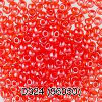 Бисер GAMMA 10/0 50 г 1-й сорт прозрачный блестящий D324 красный