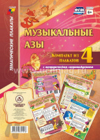 Тематические плакаты Музыкальные азы 4 плаката с методическим сопровождением А3