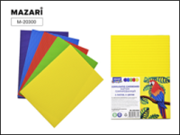 Картон цветной гофрирован А4 5л 5цв М-20300