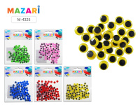 Глазки подвижные цветные D=8 мм, 80 шт М-4325