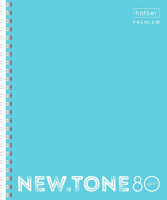 Тетр 80 л клет спираль Newtone pastel Незабудка картон 065634