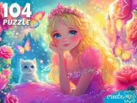 Пазлы 104 Принцесса в розовом платье
