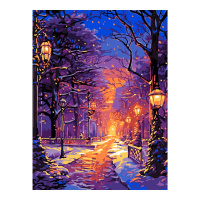 Картина по номерам 28,5*38 Зимний парк Кпн-326