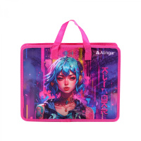 Папка А4 для тетр пластик молния ручка 335*265*90 Аниме AL11234