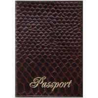 Обложка на паспорт Питон кожа коричневая