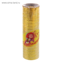 Серпантин блестящий с узором цвет желтый 310158