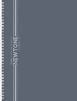 Тетр А4 80 л лин спираль pastel Серый агат многоуров.перфорация  картон 090629