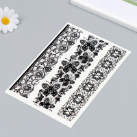 Татуировка на тело черная Ажурные ленты 21*14.8см