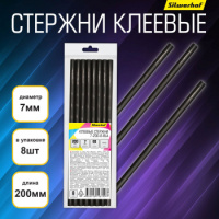 Стержень для клеевого пистолета d 7 мм/20см набор 8шт черный