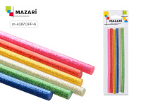 Стержень для клеевого пистолета d 7 мм/18см набор 6 шт с блестками М-4387