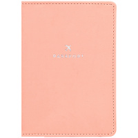 Обложка на паспорт Journey кожзам персик тиснение фольгой
