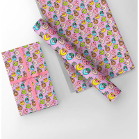 Бумага упаковочная Пончики 70*100 см 4086