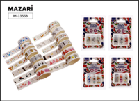 Скотч декоративный 1,5 см х 3 м, 3 шт. в блистере М-1356В