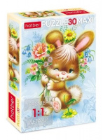 Пазлы 30 Зайка с цветами maxi