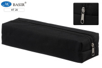 Пенал 1отд без наполнения 21,5*6*5см Черный ПВХ НТ-28