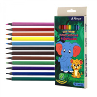 Карандаш 12 цв Alingar Джунгли пластик AL11105