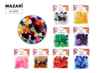 Помпоны декоративные D=2см 45шт ассорти М-4255