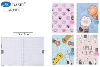 Блокнот 13*18 см 48 л Кошкины лапки клет гребень замочек МС-6914