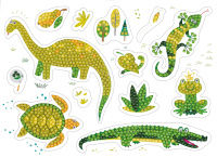 Алмазная мозаика Наклейки Зеленое настроение 14*19,5 см 