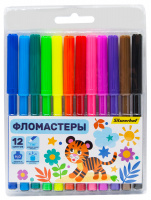 Фломастеры 12цв Silwerhof Веселые друзья 1481510