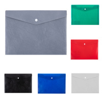 Папка-конверт А4 кнопка 180 мкм Ассорти волокно Expert