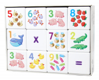Кубики для умников Арифметика 12 шт без обклейки 
