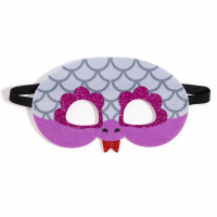 Маска карнавальная Забавная змейка серебряная 10424724