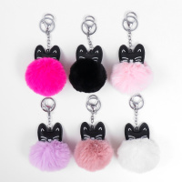 Брелок Котик пушистик на кольце 7 см 2460398