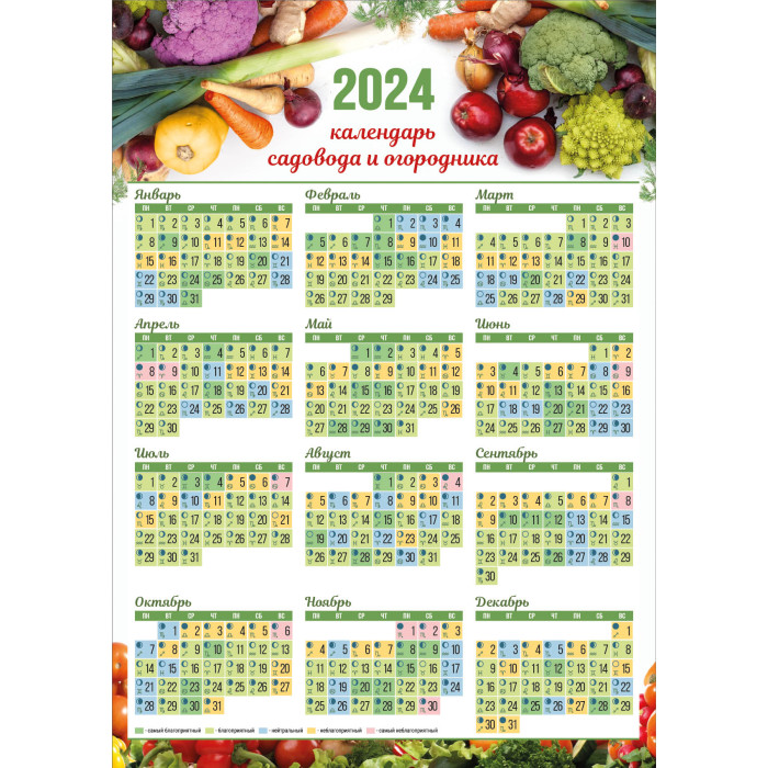 Календарь 2024 листовой А2 Садовода и огородника 8057 - Интернет-магазин  Глобус