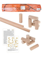 Городки детские X-Match в комплекте: биты-2шт, рюхи-12шт, мешок 330191