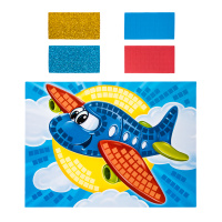 Аппликация Самолетик 4 цв 200 эл