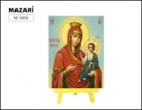 Алмазная мозаика 21*25 Иверская икона божией матери (мольберт, частичная, стразы, стилус)