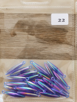 Бусины пластик фиолет перламутр №22