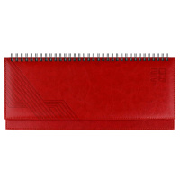 Планинг 2026г 64 л Сариф красный 310*130 мм, гребень, кожзам, тв 70325