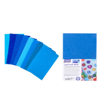 Фетр 8цв 8л А4 Синий,1мм ассорти М-20234