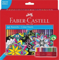 Карандаш 60 цв Faber-Castell + точилка 111260