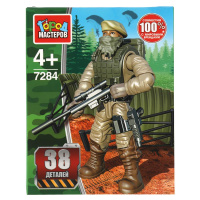 Конструктор город мастеров Солдат с парашютом 38 деталей 316867