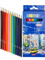 Карандаш 12 цв Проф-Пресс Городской трамвай дерево КЦ-4708